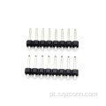 Cabeçalho de pino de 3,5 mm de fileira única reta 8P